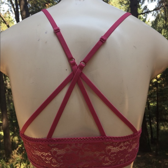 Xhileration Dusty Rose all lace longline bralette - Picture 8 of 15